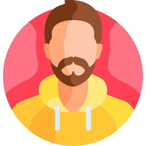 An Icon of a Man with a yellow jacket