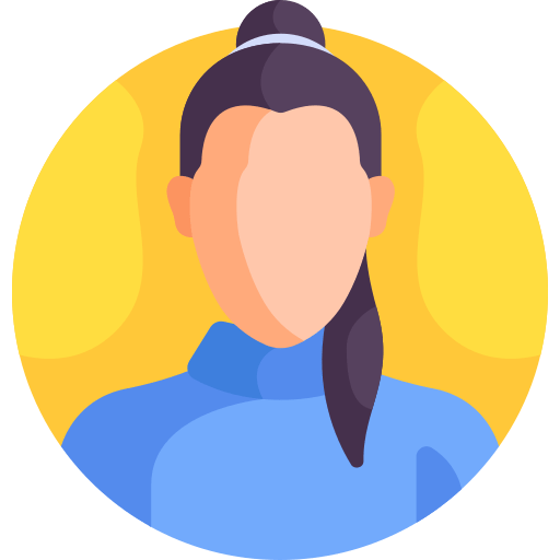 An Icon of a wom,an wearing a blue jumper